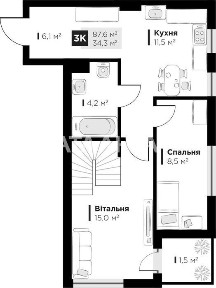 Простора дворівнева квартира в бізнес-класі FEEL HOUSE