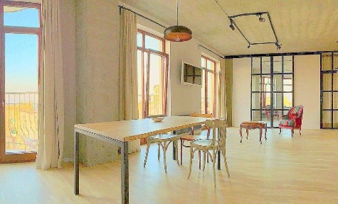 двуспальная квартира в стиле ЛОФТ, Гефест