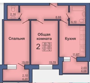 2 кімн. квартира в новобудові, цегла, котел