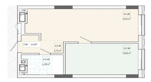 Продаж 1-к апартаментів 43 м/ЖК Апарт Хол/Трускавецька