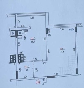 3 к дворівнева квартира ЖК Первоцвіт, після будівельників