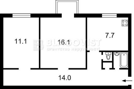 Продам 2-кімнатну квартиру біля метро на Подолі вул. Верхній Вал, 50