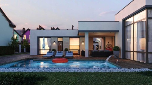 Одноповерховий будинок з басейном у Вовчинцях