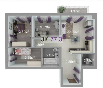 Готова 3 кім. кв. на ЗДАЧІ в ЖК 