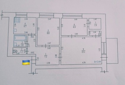 3х кімнатна на 23 вересня, цегляний будинок