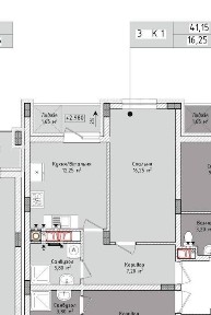 Продаж 1-к квартири 41,15 м/ЖК Рубчака/Солонка