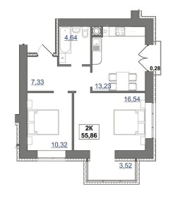 Двокімнатна квартира в якісному ЖК Каскад-Ярко