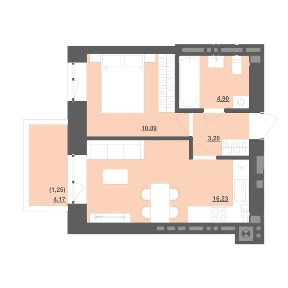 Продаж (Єоселя) 1-кімнатної квартири 35 м2 Пустомити (9км. від Львова)