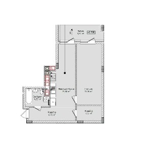 Продаж 1 кім. кв, 51,3 м2, ЖК на Рубчака, с. Солонка Без комісії
