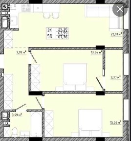 Продаж 2к. квартира без ремонту в новобудові. Без комісії