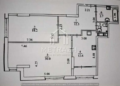 Продам 2х комнатную квартиру 84 м2 в ЖК Кристалл