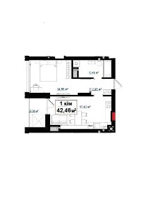 1 кімн квартира біля озера. ЖК Lake Park