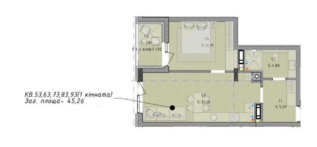 Продаж 1 кім. квартири в новобудові від забудовника ЖК Кленовий двір
