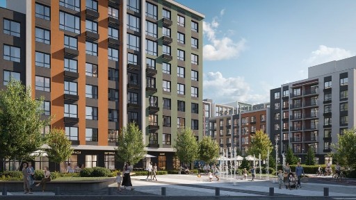 В продаже двухкомнатная квартира в новом доме.