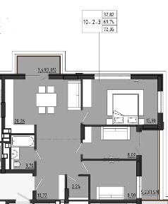 Цена огонь 530 у.е.  2к в Кирпичном доме