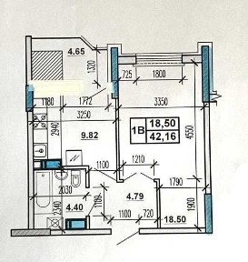 Однокімнатна біля Любави
