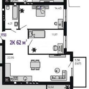 Продається 2 кім Квартира ЖК <a href='/newbuilding/9050/view/zk-dolisnii'>Долішній</a>