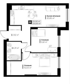ЕТАП ЗДАЧІ. Винники, жк Перфект Лайф, продаж 2кім кв, без комісії, Лісна