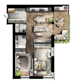 Продаж 2 кімнатної квартири з найкращим краєвидом в ЖК Централ парк.