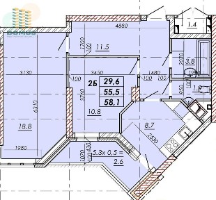 Продам 2 комн 59м2 ЖК Реал парк/ Real Park! Черемушки / Малиновский