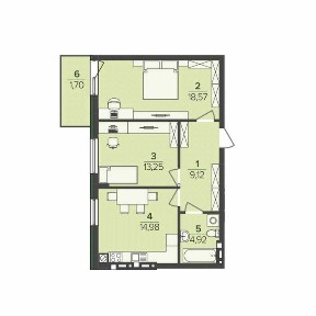 Без комісії! 2-кімнатна квартира дешевше однокімнатної всього $54,500!