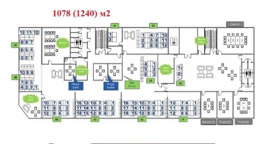 Оренда офису в БЦ на Верхньому валу, метро - 5 хвилин (1078 м2)