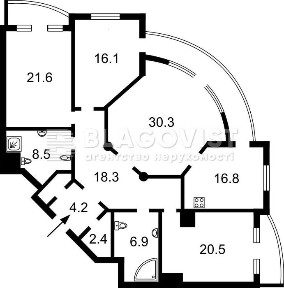 Продаж 3 кім кв площа 163 метри ЖК Дипломат Хол вул Жилянська 59 Без%