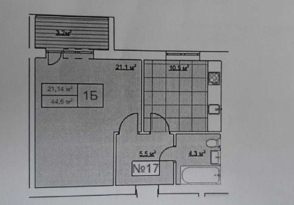 Однокімнатна квартира 45м2 <a href='/newbuilding/644/view/zk-vorzel'>Ворзель</a>