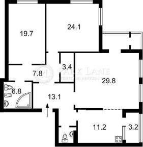 Продається 3к квартира на Срібнокілька, 3-В. Позняки 1000/кв. м.