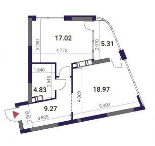 1-кімнатна квартира в ЖК 