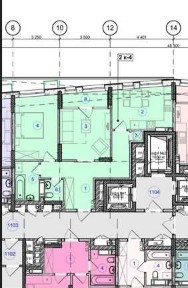 Без комісії, 2к квартира, площа 60м², поверх 11