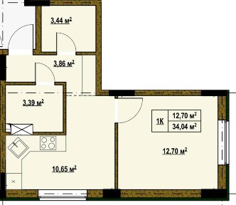Однокімнатна квартира в новобудові, Деснянський район, Троєщина