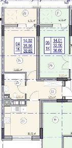 Продається двостороння 1 кім. на вигідних умова. Розт. 30 міс.