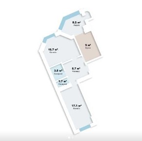 ЖК Софія Нова 2к квартира 64м2 Є-оселя Держпрограми 1й поверх Q