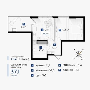 Продається 1 кім. біля річки. Розт. 30 місяців