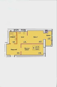 Продаж євродвушки 53 м² в Смарт Сіті 3 11/12ц