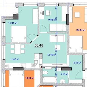 Продається 2-х кімнатна квартира в готовому будинку на здачі.