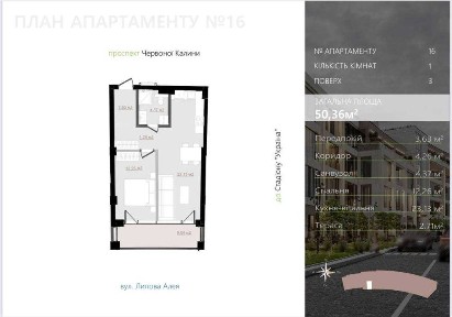 Продаж 1-кім. апартаментів у преміальному комплексі Emily Apartments