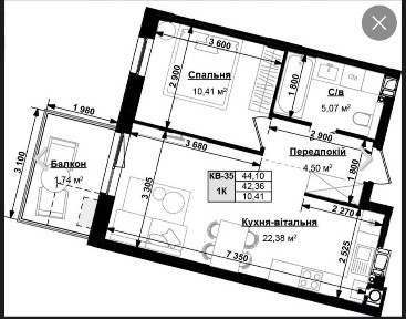 Продаж 1кімн. квартири новобудова. Без комісії. Бічна вул. Стрийської.