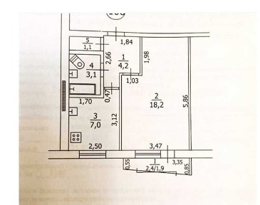 Продаж 1 кімнатної квартири 35кв. м. в цегляному будинку метро Дарниця