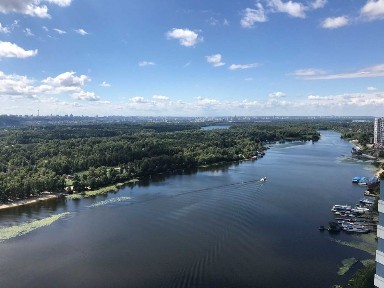 2кімнатна квартира з панорамним видом на Дніпро. ЖК «Сонячна Рів'єра»