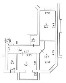 2К-квартира (65 м2). ЖК 