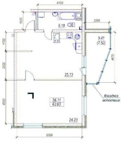 *ЦЕНТР. 2х комнатная квартира 63м2