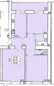 Продам 3 ком. квартиру 95м2 Кирпичный дом Близость центра Газ