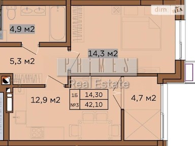 Продаж 1к квартири 43 кв. м на вул. Тетерівська 16 • ID 33790711