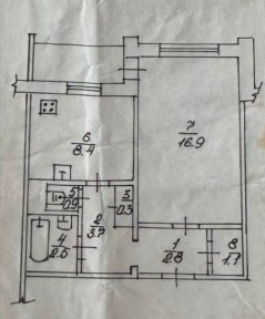 Продам 1но кімнатну квартиру на мкр-ні Східний 2