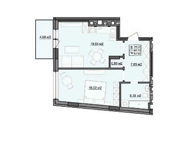 1-кім. 50 м²без комісії, розтермі. ЖКD8вул. Ткацька (р-н Замарстинівська)