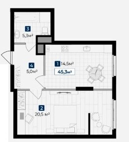 Продається 1 кімнатна квартира в ЖК “Гармонія”