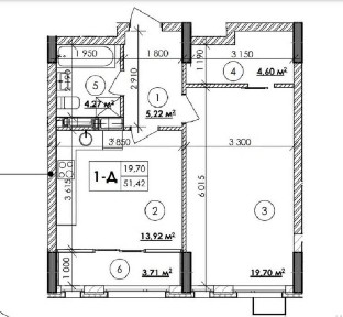 1к 51,42м2 ЖК Star city, Стар Сіті, вул. Каунаська, поряд Комфорт-Таун