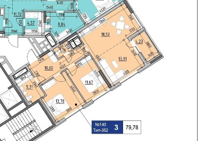 3к 79.78м ЖК Nordica Residence Нордіка Залізничне шосе Розтермінування